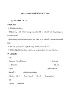 Hoá học 8 - CHƯƠNG III: PHẢN ỨNG HOÁ HỌC SỰ BIẾN ĐỔI CHẤT ppt