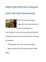 Hoạch định phương án ứng phó trước một cuộc khủng hoảng docx