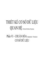 thiết kế cơ sở dữ liệu quan hệ - phần 6  chuẩn hóa cơ sở dữ liệu