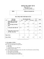 ĐỀ THI HỌC KỲ II - VẬT LÝ 7 - ĐỀ CHẴN