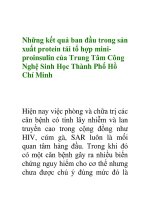 sản xuất protein tái tổ hợp miniproinsulin pot