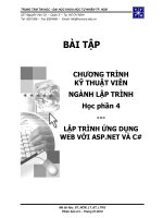 lập trình ứng dụng web với asp.net và c#