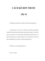 CÁCH KÊ ĐƠN THUỐC (Kỳ 4) docx