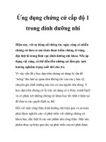 Ứng dụng chứng cứ cấp độ 1 trong dinh dưỡng nhi docx