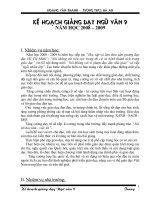 KẾ HOẠCH GIẢNG DẠY NGƯ VĂN 9