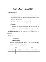 Giáo án Hoá 8 - Axit – Bazơ – Muối (TT) doc