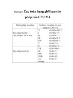 khảo sát và thiết kế hệ thống điều khiển máy in hoa văn trên khăn dùng PLC tại công ty ASC CHARWIE, chương 4 ppt