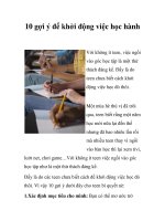 10 gợi ý để khởi động việc học hành pdf