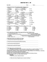 Bai Kiem tra so 4 - Anh 9 ki 2 - Co dap an