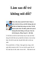 Làm sao để trẻ không nói dối? potx