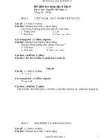 BỘ ĐỀ TRẮC NGHIỆM ĐỊA 5