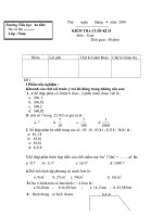 Đề thi toán 5 cuối kì 2