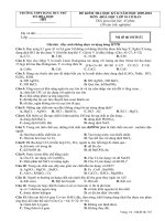 Đề mẫu Hoá_10 HK II số 1