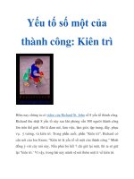 Yếu tố số một của thành công: Kiên trì pptx
