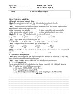 đề kiểm tra chương III hh