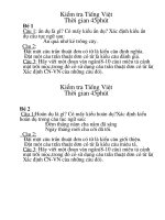 Kiểm tra Tiếng Việt  một tiết( Kì II)