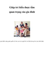 Giúp trẻ hiểu được tầm quan trọng của gia đình ppsx