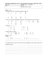 Kiểm tra chất lượng đầu năm học 2008-2009