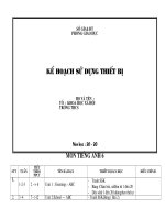 KẾ HOẠCH SỬ DỤNG TB T.ANH LỚP 6