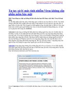 tự tay xử lý máy tính nhiễm virus không cần phần mềm bảo mật