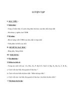 Giáo án Hoá 8 - LUYỆN TẬP docx