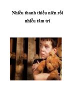 Nhiều thanh thiếu niên rối nhiễu tâm trí ppsx
