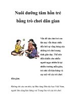 Nuôi dưỡng tâm hồn trẻ bằng trò chơi dân gian ppt