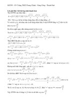 Lời giải Đề Thi HSG Tỉnh Thanh Hóa