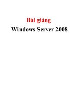 bài giảng windows server 2008