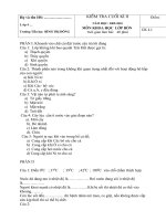 Đề Khoa học 4 Cuối kỳ II