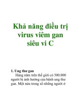 Khả năng điều trị virus viêm gan siêu vi C doc