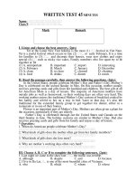 the second written test ( class 9 )