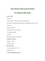 Giáo án sinh học 8 - Vận chuyển máu qua hệ mạch - Vệ sinh hệ tuần hoàn ppsx