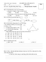 Đề thi môn Toán+Tiếng Việt+đáp án (khối 3) Rất hay