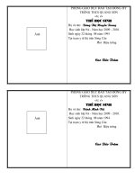 mau the hoc sinh THCS