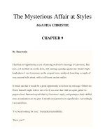 The Mysterious Affair at Styles AGATHA CHRISTIE CHAPTER 9 pptx