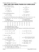 Ôn tập Toán HKII K10 năm học 2009-2010