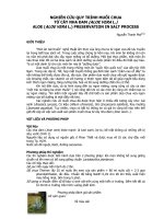 NGHIÊN CỨU QUY TRÌNH MUỐI CHUA TỪ CÂY NHA ÐAM pps