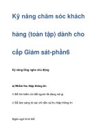 Kỹ năng chăm sóc khách hàng (toàn tập) pps