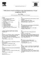 Publications on lead/acid batteries and related phenomena: lo-year compilation 19 84-94 pptx
