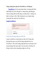 tăng cường bảo mật cho wordpress với plug-in