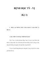 BỆNH HỌC TỲ - VỊ (Kỳ 1) docx