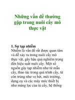 Những vấn đề thường gặp trong nuôi cấy mô thực vật pps
