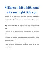 Giúp con hiểu hiệu quả của suy nghĩ tích cực potx