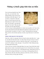 Những vị thuốc giúp tĩnh tâm an thần doc