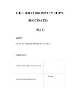 E.E.S. (ERYTHROMYCIN ETHYL SUCCINATE) (Kỳ 1) ppsx