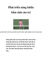 Phát triển năng khiếu bẩm sinh của trẻ pdf