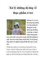 Xử lý những dị ứng về thực phẩm ở trẻ pdf