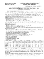 BÁO CÁO SƠ KẾT KÌ I 09 -10