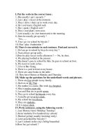 Bài tập cho học sinh giỏi Anh 6